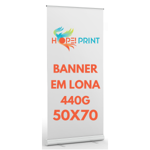 Banner Lona 440g 50x70 Lona 440g 50x70 4x0 Lona brilho Reto 