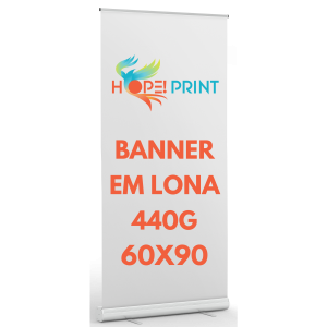 Banner Lona 440g 60x90 Lona 440g 60x90 4x0 Lona brilho Reto 